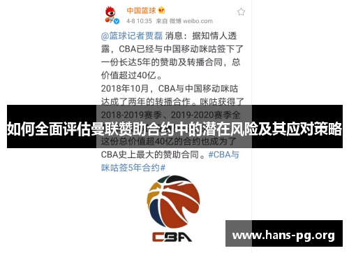 如何全面评估曼联赞助合约中的潜在风险及其应对策略