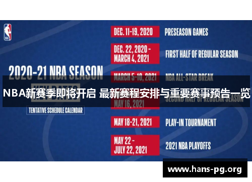 NBA新赛季即将开启 最新赛程安排与重要赛事预告一览
